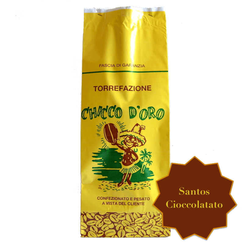 Torrefazione Caffè Chicco D'Oro | Caffè Santos Cioccolatato in grani, macinato per moka ed espresso